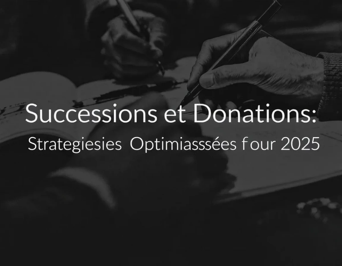 Successions et Donations : Stratégies Optimisées pour 2025